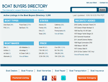 Tablet Screenshot of boatbuyersdirectory.com